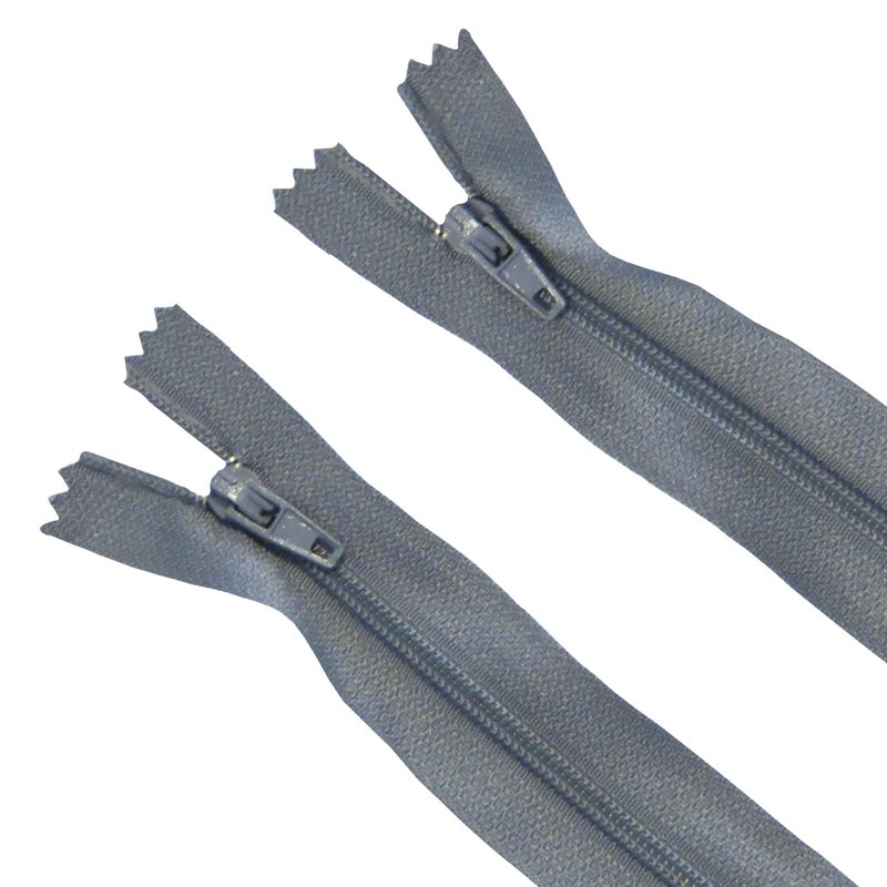 Seeking ROAM Standard Zippers, Nylon Coil, 2 Pieces (Light Grey, 18 "" Inch) - Image 1